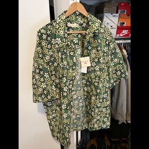 Marni x Uniqlo Open Color Short Sleeved Shirt Green